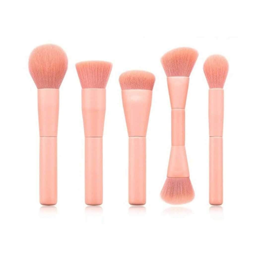Xinmier Double Ended Makeup Brush for Concealer, Powder & Liquid Foundation - Professional Blending Face Brush for Flawless Complexion (Color B) | Perfect for Everyday Makeup & On-The-Go Touchups