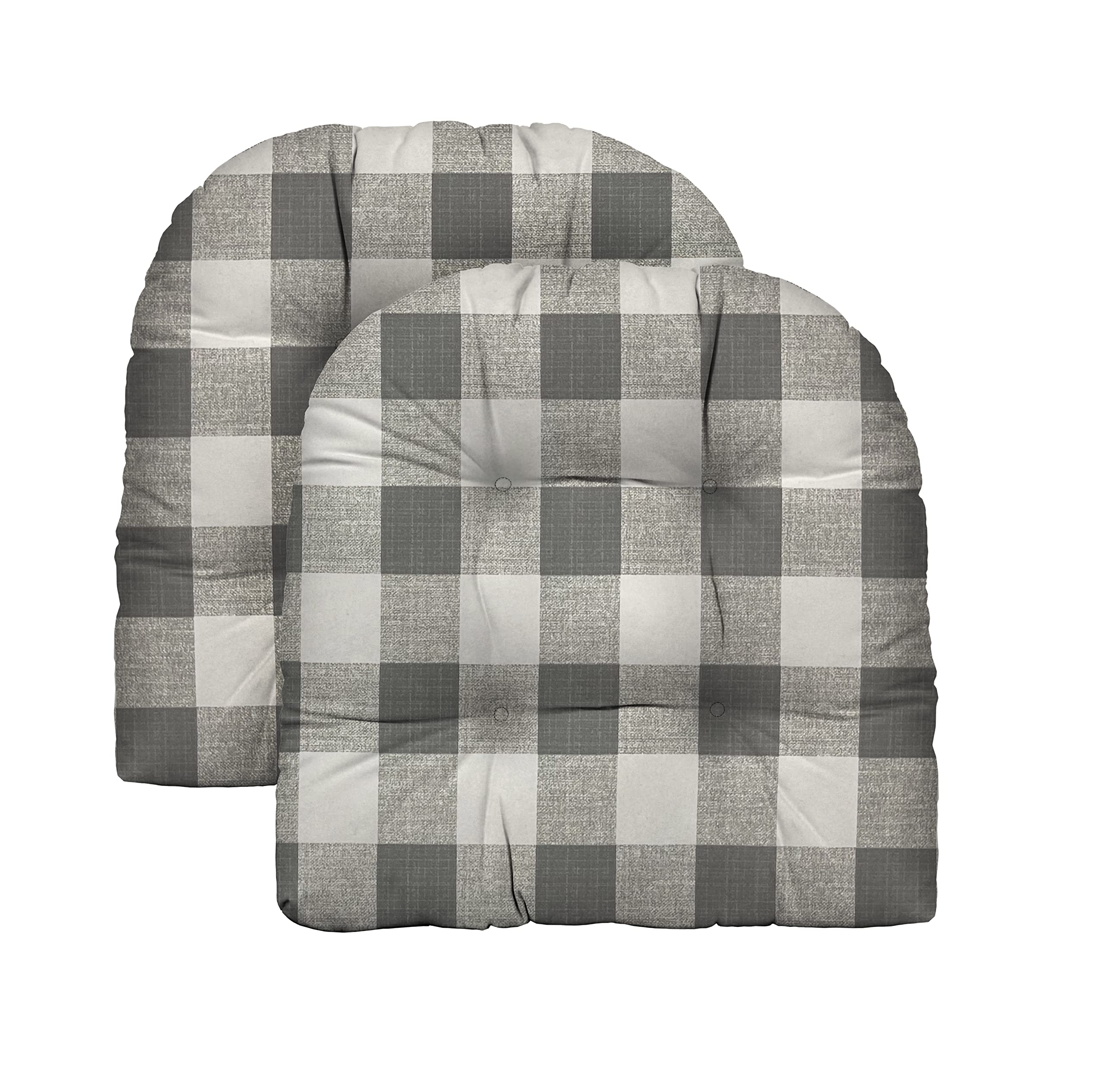 RSH DECOR: 2-Pack Tufted U-Shaped Wicker Seat Cushions 22