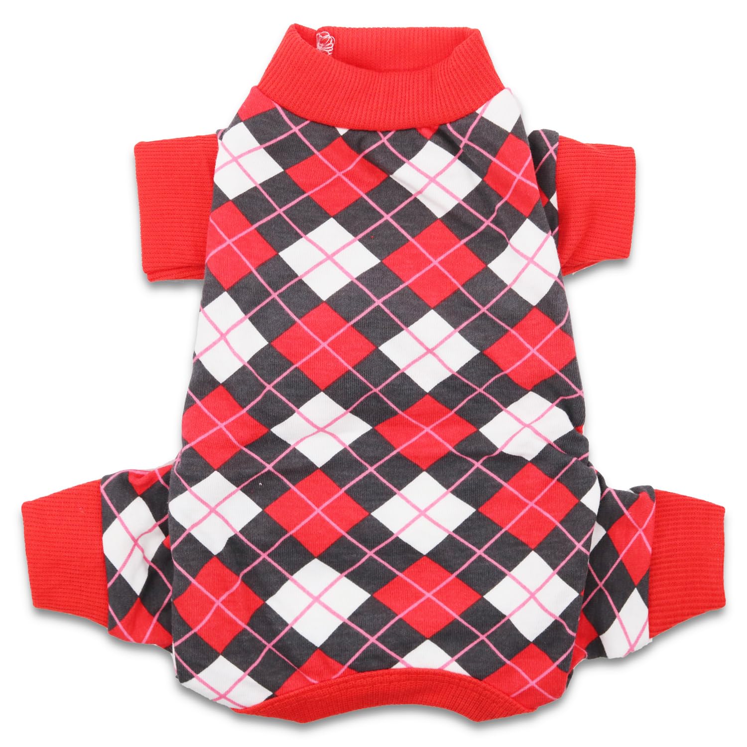 Small Dog Onesies - Plaid Pajamas for Puppies & Girls | Cozy Home Wear