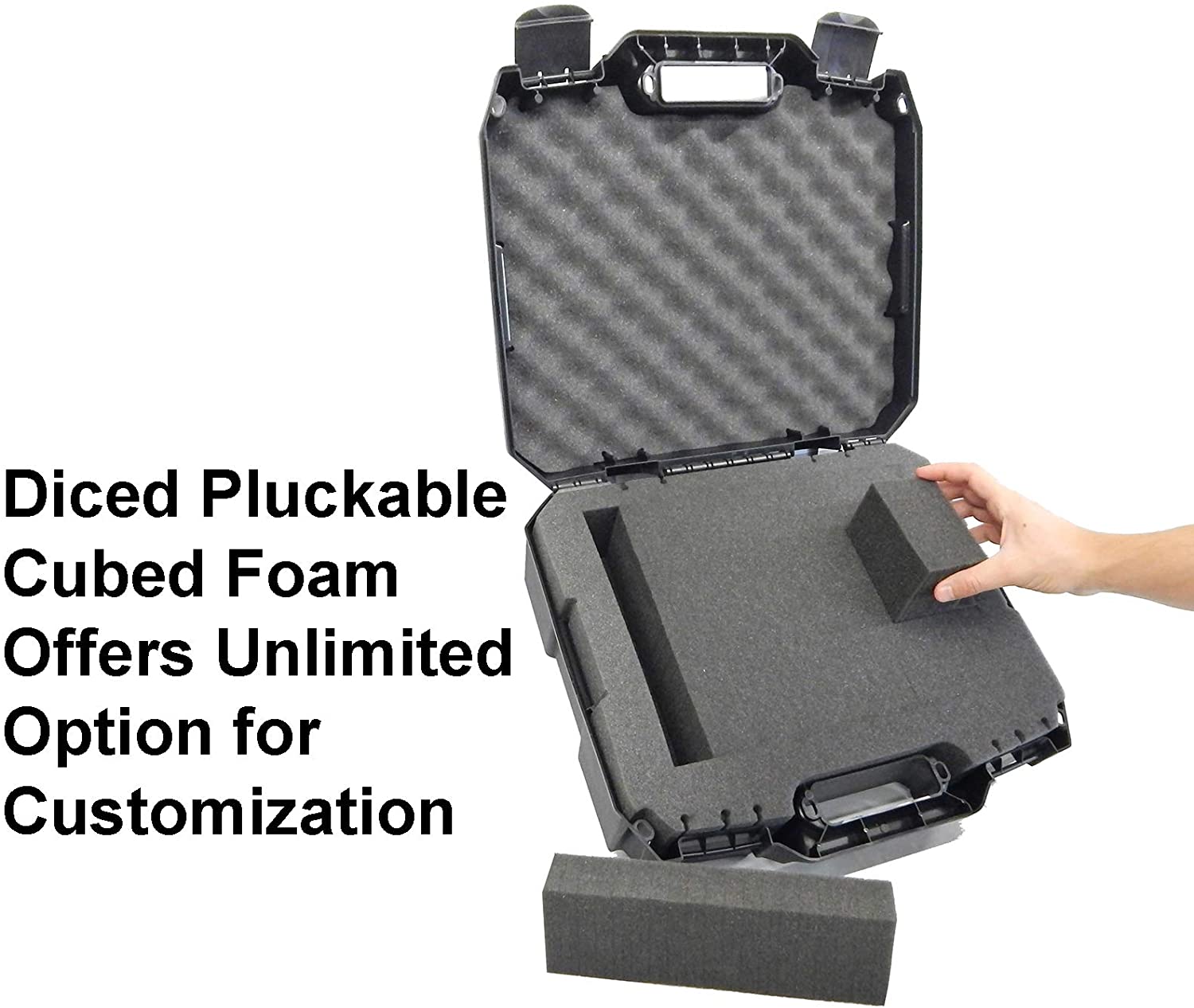 CASEMATIX FPV Drone Quadcopter Travel Case - Customizable Foam Insert for Eachine Racer 250 with Props, Batteries & Accessories | Protective Storage for FPV Racing Drones | Perfect for Travel & Competition Use