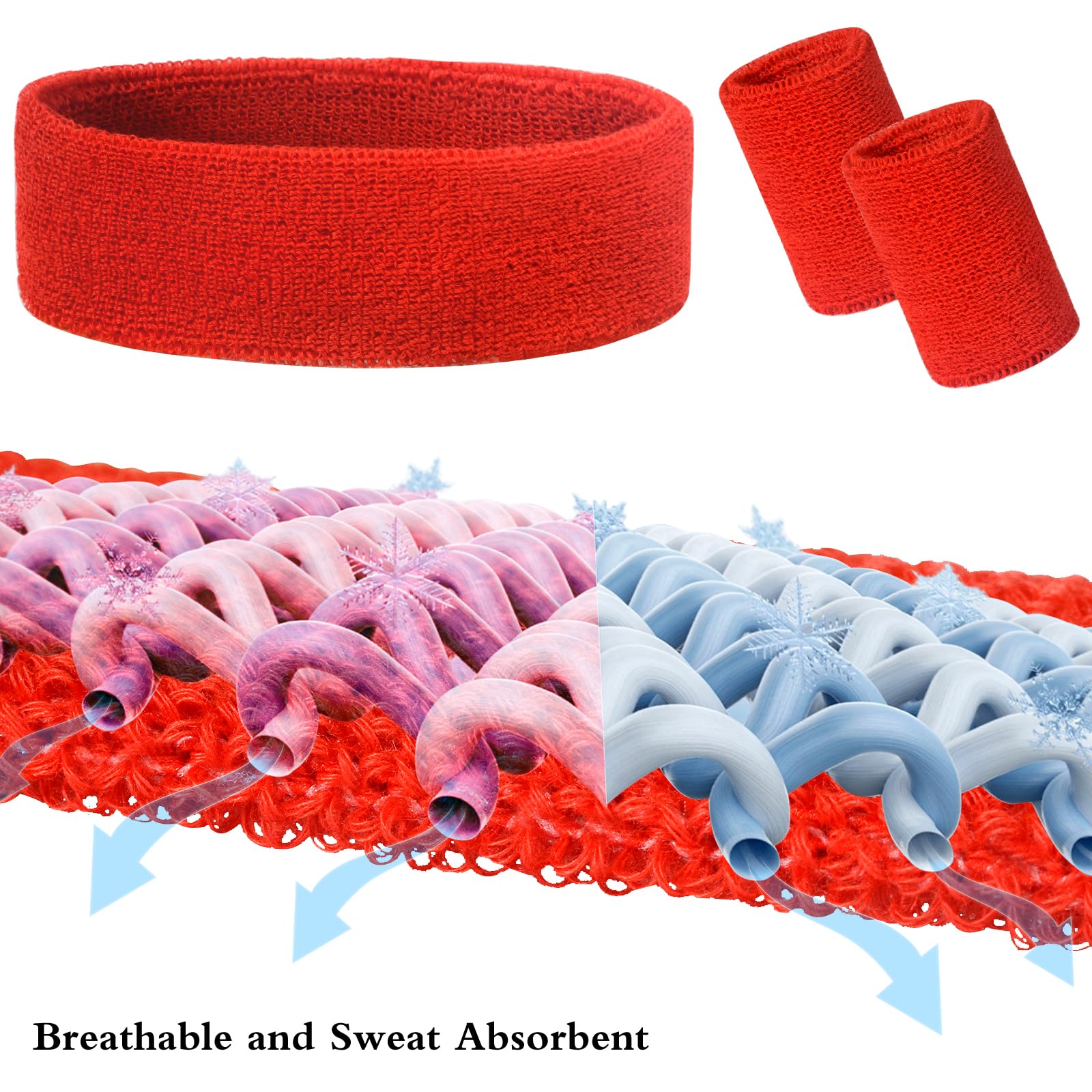24-Piece Neon Sweatbands Set - 8 Sports Headbands & 16 Cotton Wristbands - 80s Style Gym Accessories for Tennis, Basketball, Running & Workout - Perfect for Fitness Enthusiasts & Retro Sports Lovers