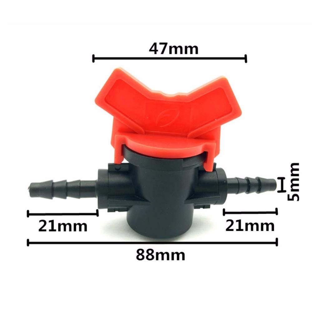 60 Pcs 4/7mm Garden Hose Adapter Kit with Mini Barbed Valve - Water Flow Control Switch for Irrigation System, Lawn Watering & Gardening Supplies | Perfect for Drip Irrigation, Sprinklers & Outdoor Plant Care