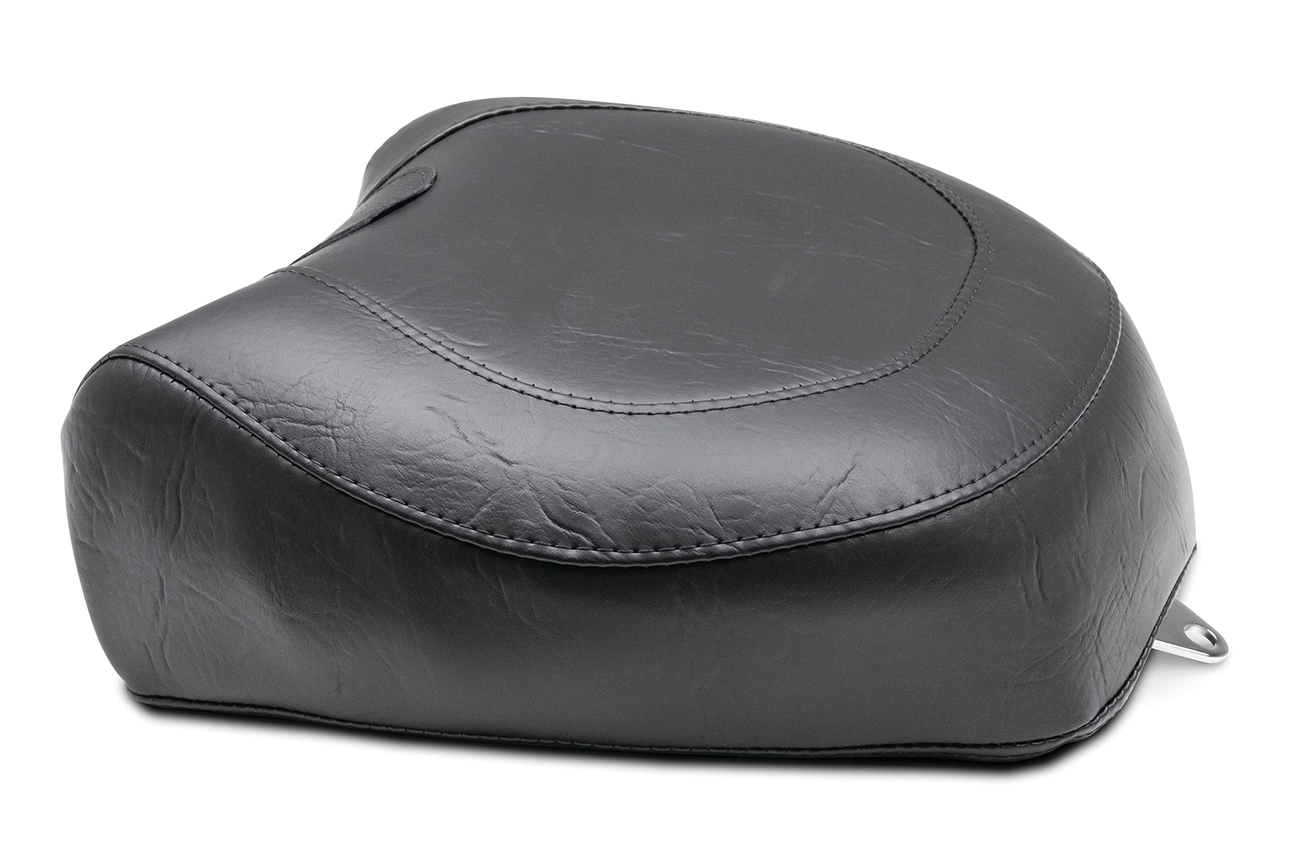 Mustang Motorcycle Seats 79359 Wide Touring Recessed Passenger Seat for Harley-Davidson Dyna 2006-2017 | Original Black Leather Seat | 12.5
