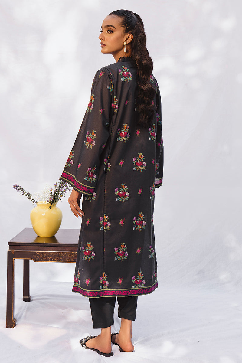 KAYLEN BLACK 2PC PRINTED LAWN SUIT - Stylish Women's Summer Outfit for Casual Wear & Special Occasions