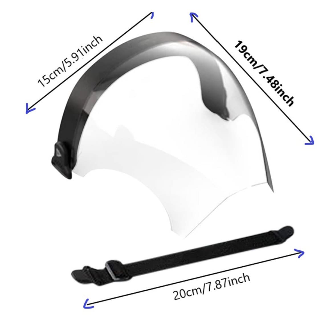 Full Face Cycling Mask - Anti-Splash, Anti-Dust Protective Shield for Eyes, Nose & Mouth | Clear Spray-Proof Design for Biking, Motorcycling & Outdoor Sports