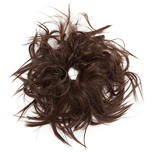 Messy Bun Scrunchie for Women - Stretchable Hair Tie for Tousled Updo & Ponytail - Perfect for Workouts, Yoga, and Everyday Styling