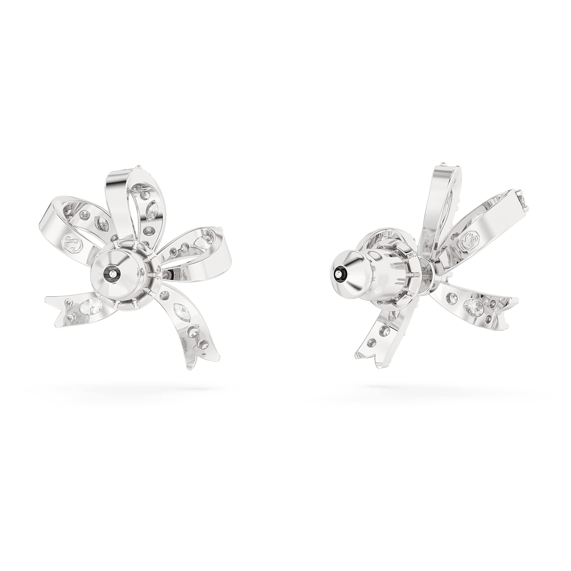 Swarovski Volta Jewelry Set - Necklace, Earrings & Bracelet | Elegant Bow Design with Clear Crystals & Rhodium Plating | Perfect for Weddings, Parties & Special Occasions