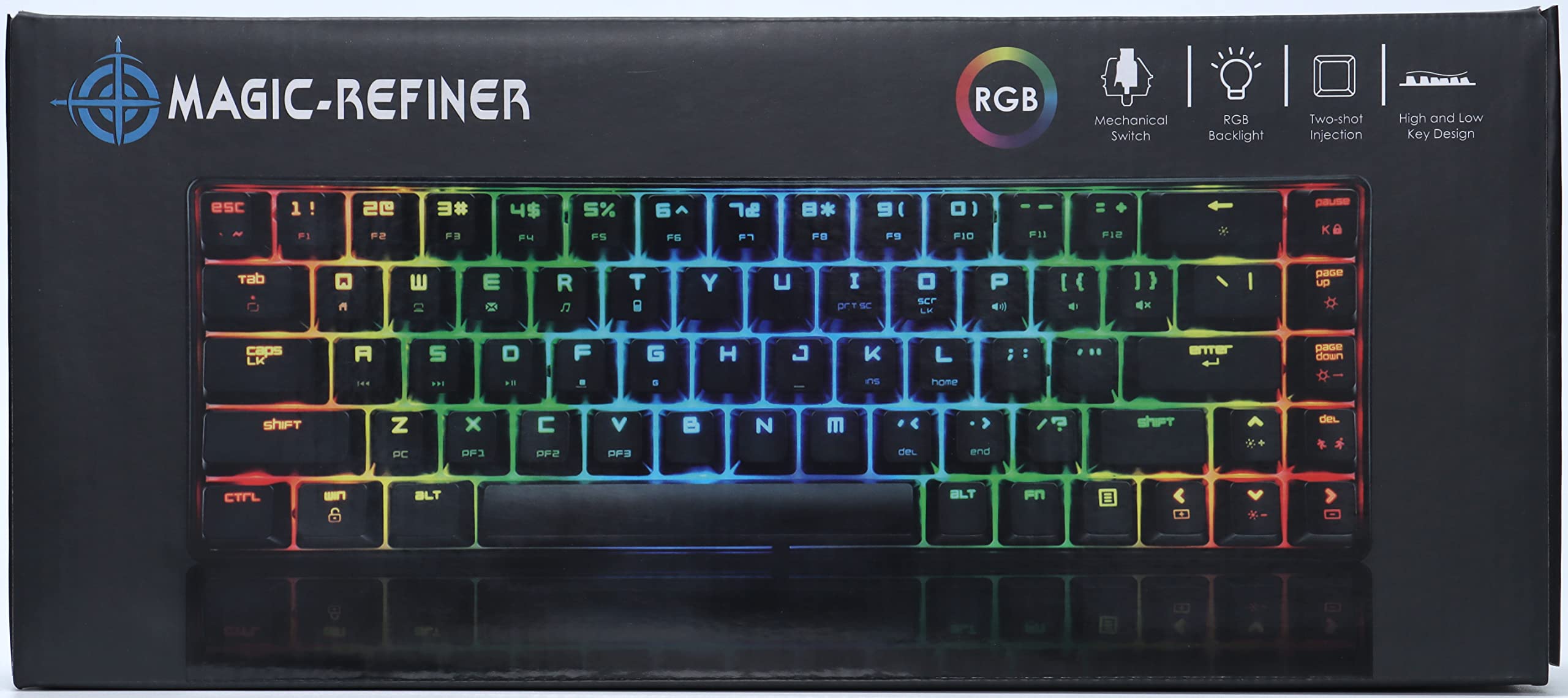 60% RGB Mechanical Gaming Keyboard - 68 Keys, USB Type-C, Waterproof for PC Gamers