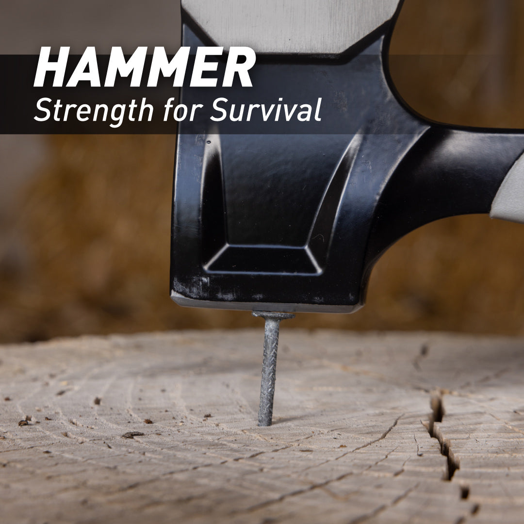 5-in-1 Bushcraft Survival Hatchet - Multi-Tool Camping Axe for Outdoor Adventures, Wood Cutting, Hammering & Emergency Preparedness | Perfect for Hiking, Hunting, and Wilderness Survival
