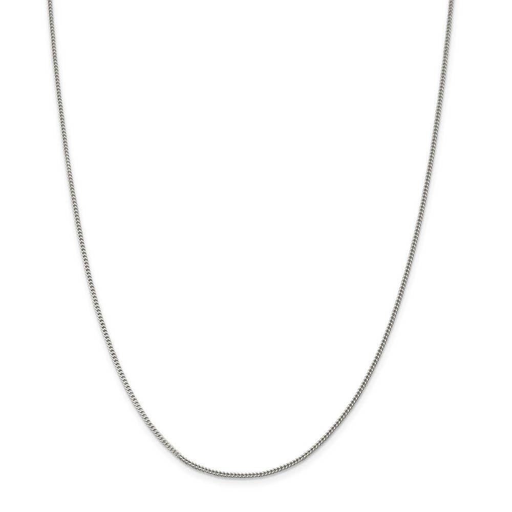 1.5mm Sterling Silver Curb Chain Necklace for Women - Elegant & Durable