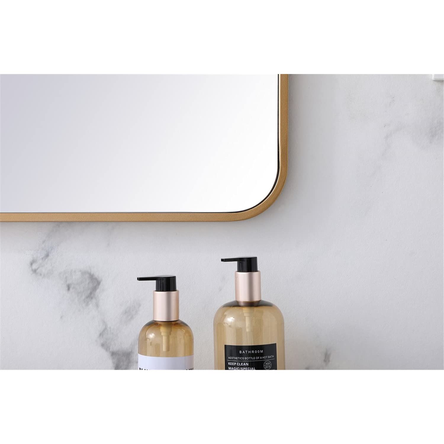 Elegant Brass Rectangular Mirror 22x36 for Home Decor