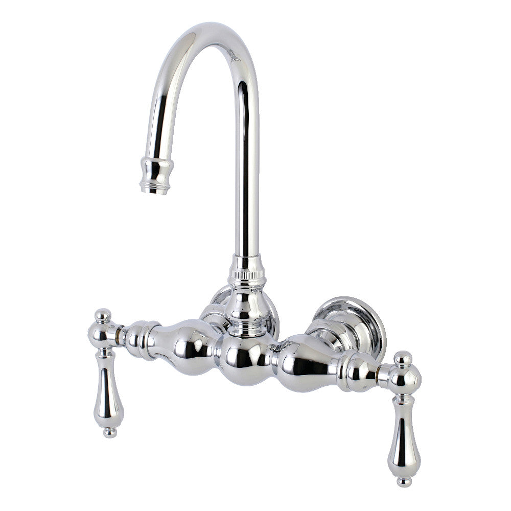 Kingston Brass AE1T0 Aqua Vintage 3-3/8 Inch Wall Mount Tub Faucet - Classic Bathroom Fixture for Vintage & Farmhouse Style Bathrooms