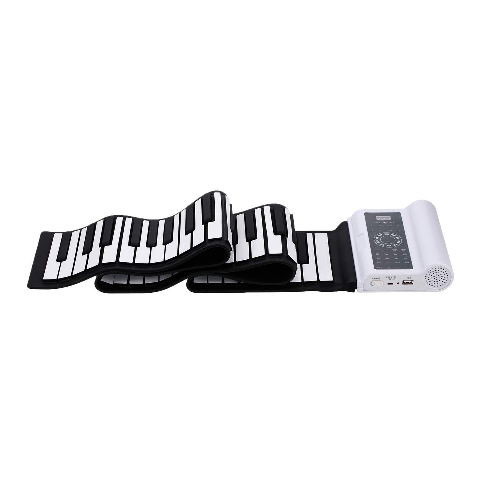 HXHN 88-Key Roll Up Piano with Dual Speakers & MIDI Support - Portable Electronic Keyboard Organ for Home, Travel & Music Practice