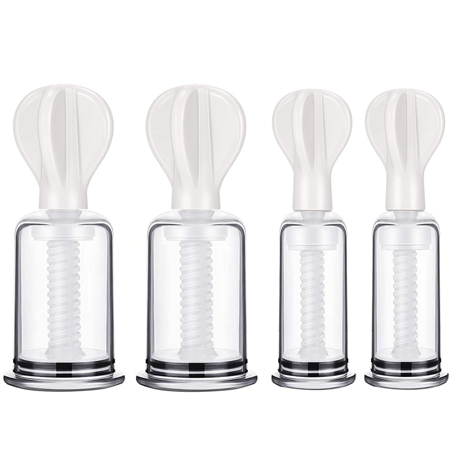 Chinese Cupping Therapy Set - 4 PCS Vacuum Cupping Massage Kit for Pain Relief & Relaxation | Natural Detox, Muscle Recovery, Stress Relief | Home Spa & Physical Therapy Use