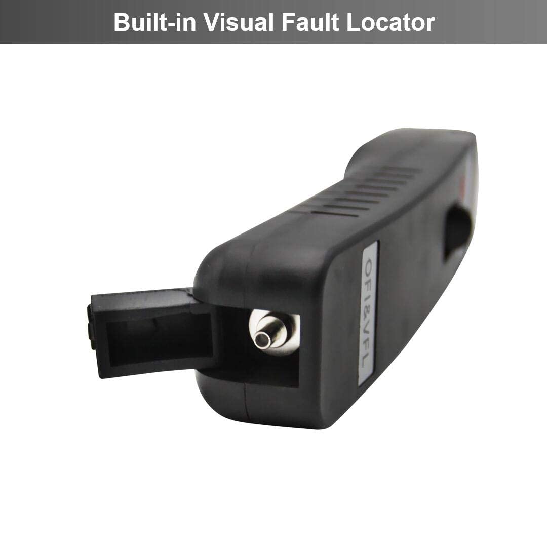 TMOFI-401 Live Fiber Optical Identifier with Visual Fault Locator - Compatible with 0.25mm, 0.9mm & 3.0mm Fibers - No Clamp Block Replacement Needed - Perfect for Network Maintenance & Fiber Optic Cable Testing
