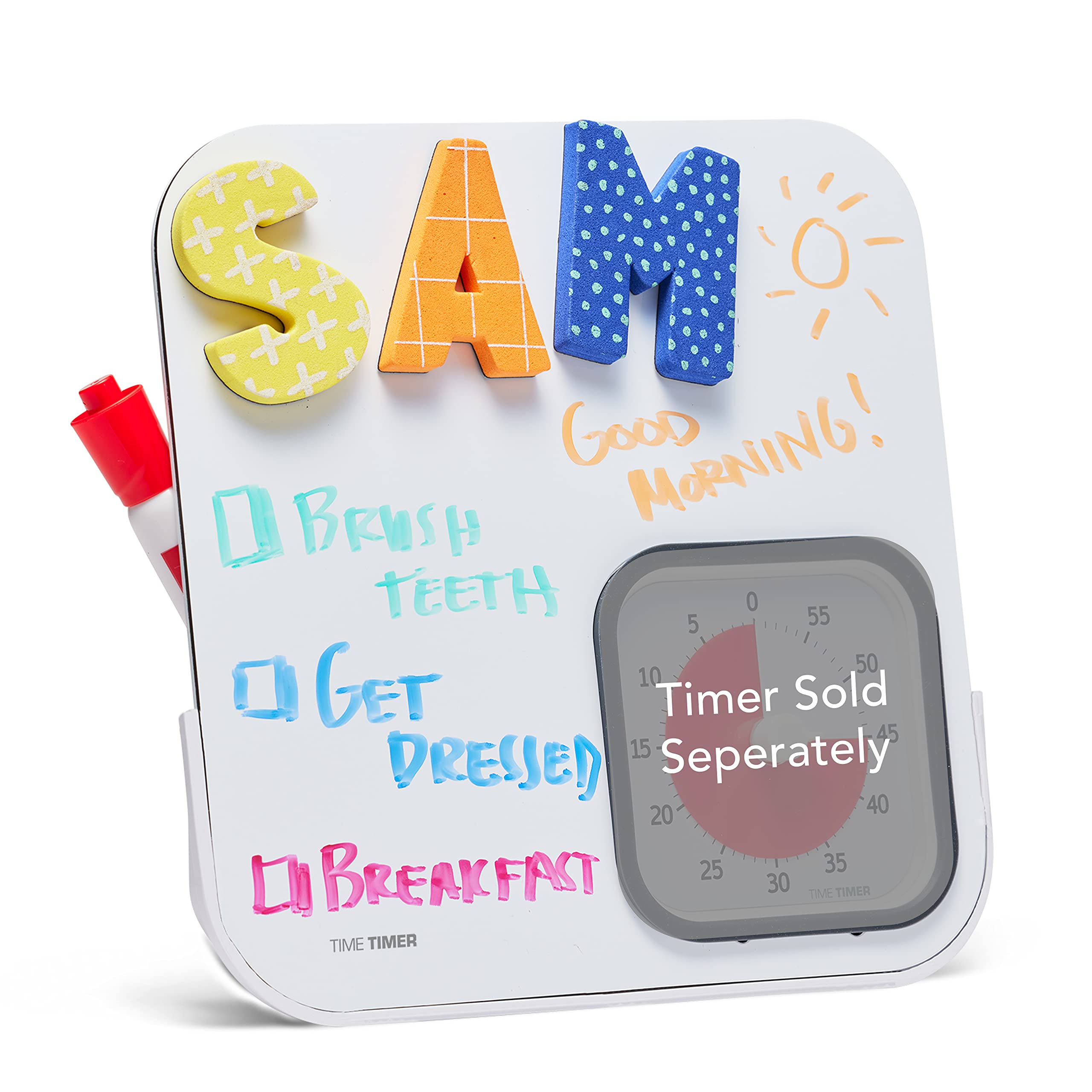 TIME TIMER Dry Erase Board - Small Magnetic Whiteboard for MOD Visual Timer | To-Do Lists, Chores & Reminders | Classroom, Office & Home Use for Kids & Adults | Perfect for Visual Schedules & Productivity Tracking