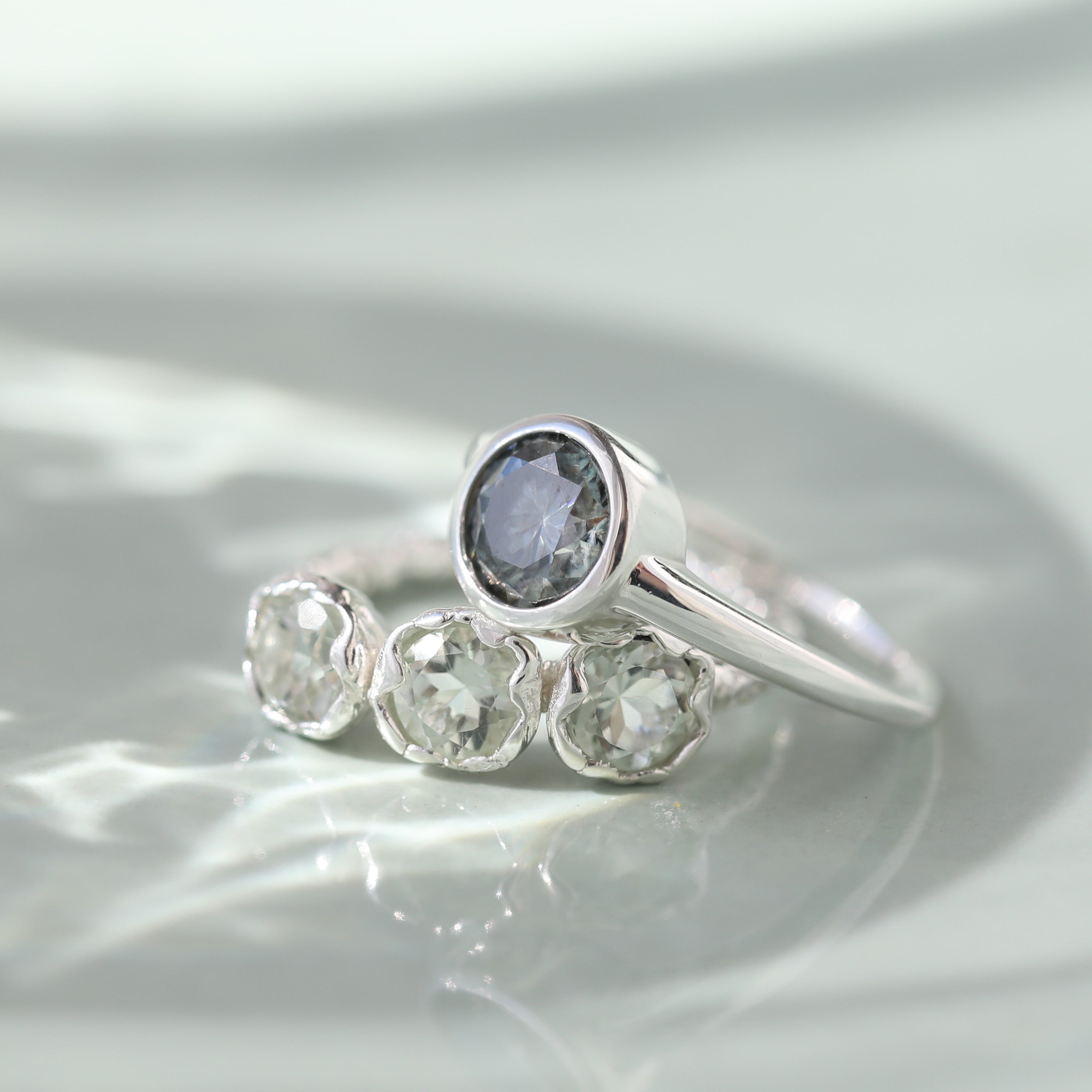 Andie Molten Green Amethyst Ring for Women - 925 Sterling Silver Dainty Gemstone Jewelry - Perfect for Valentine's Day Gifts, Anniversary & Everyday Wear