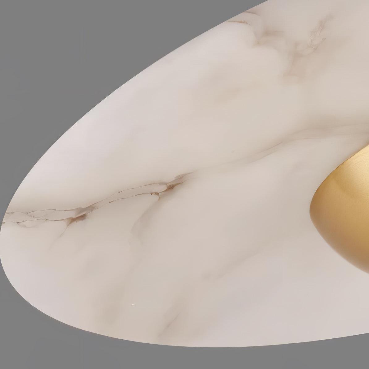 Modern UFO Flying Saucer Marble Pendant Light - Elegant Hanging Ceiling Lamp for Living Room, Dining Room, and Bedroom Decor