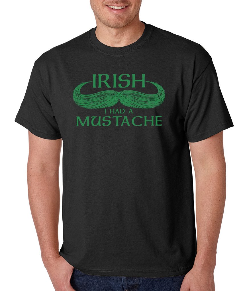 St. Patrick's Day Irish Mustache T-Shirt - Funny St. Paddy's Graphic Tee for Men & Women - Perfect for Pub Crawls, Parades & Irish Themed Parties