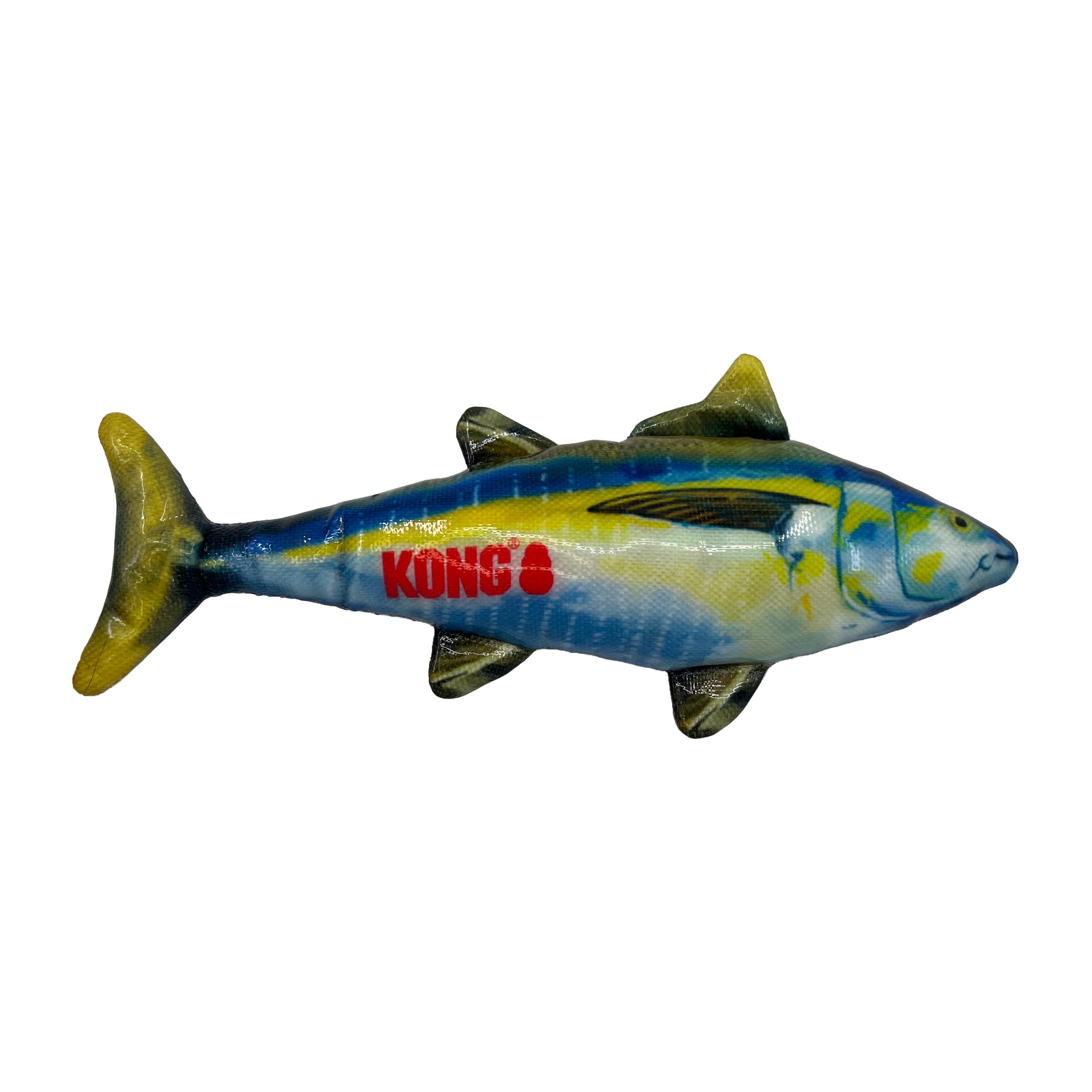 KONG Wild Shield Fish Shaped Durable Dog Chew Toy for Medium Breeds - Tuna Flavor | Interactive Play & Dental Health for Active Dogs