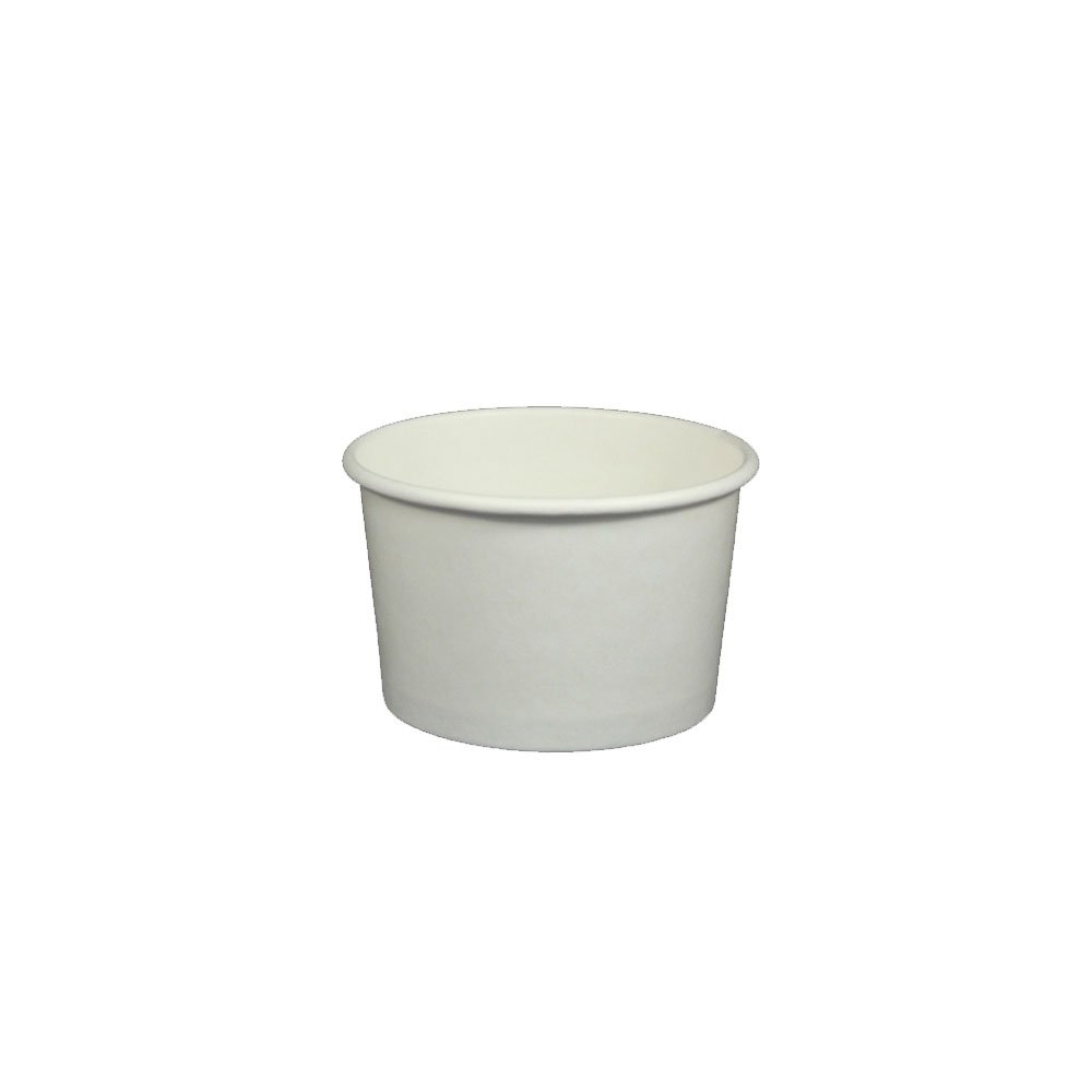 3 oz. White Paper Ice Cream Cups - 1000 Count Bulk Pack | Disposable Frozen Dessert Containers for Parties, Catering & Ice Cream Shops