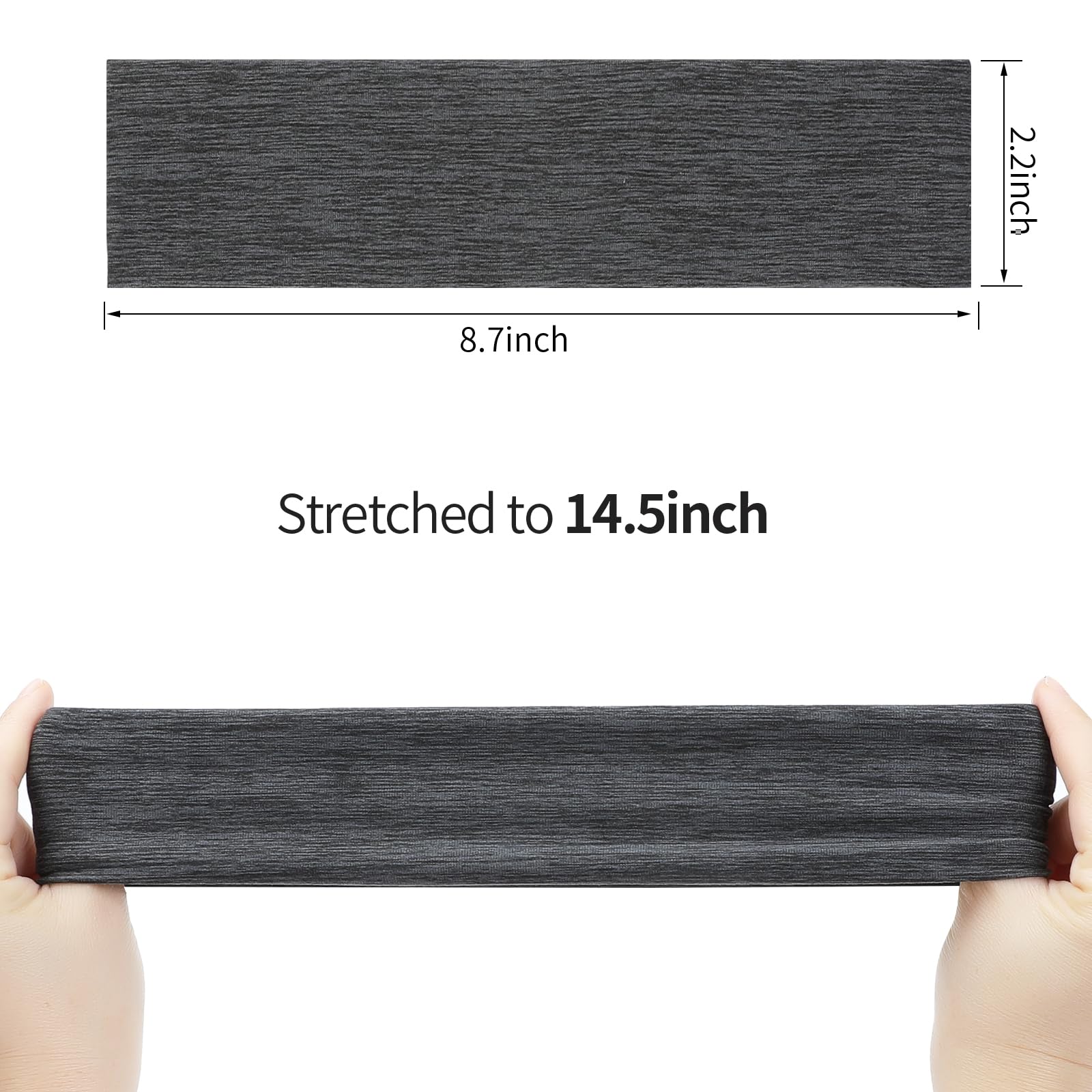 8 Pack Non-Slip Sports Headbands for Women - Soft Elastic Hair Bands for Workout, Yoga, Running & Active Lifestyle - Stay Secure During Exercise & Daily Activities