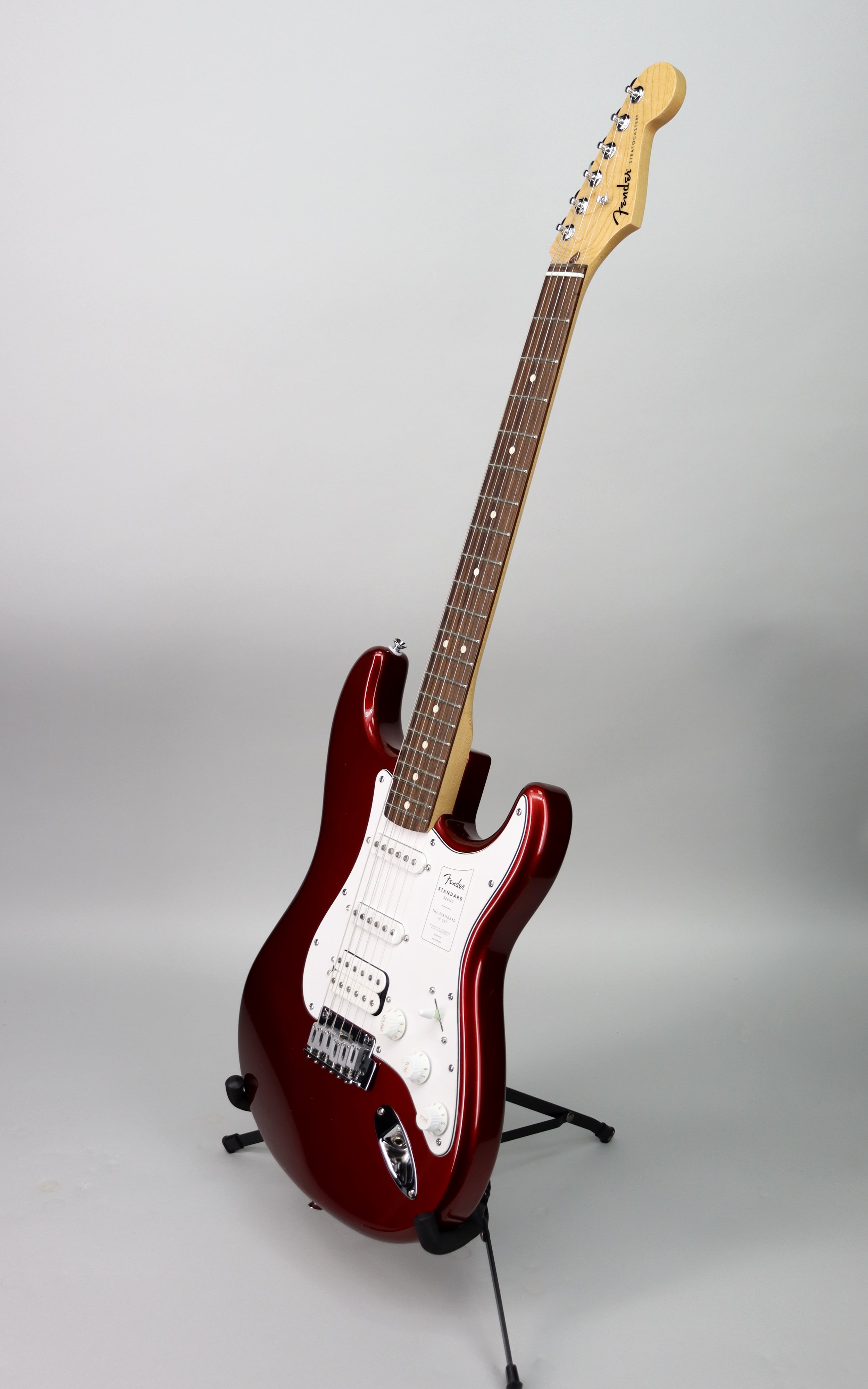 Fender Standard Stratocaster HSS Electric Guitar in Candy Cola Red with Mustang LT25 Amplifier Bundle - Perfect for Beginners, Home Practice & Live Performances