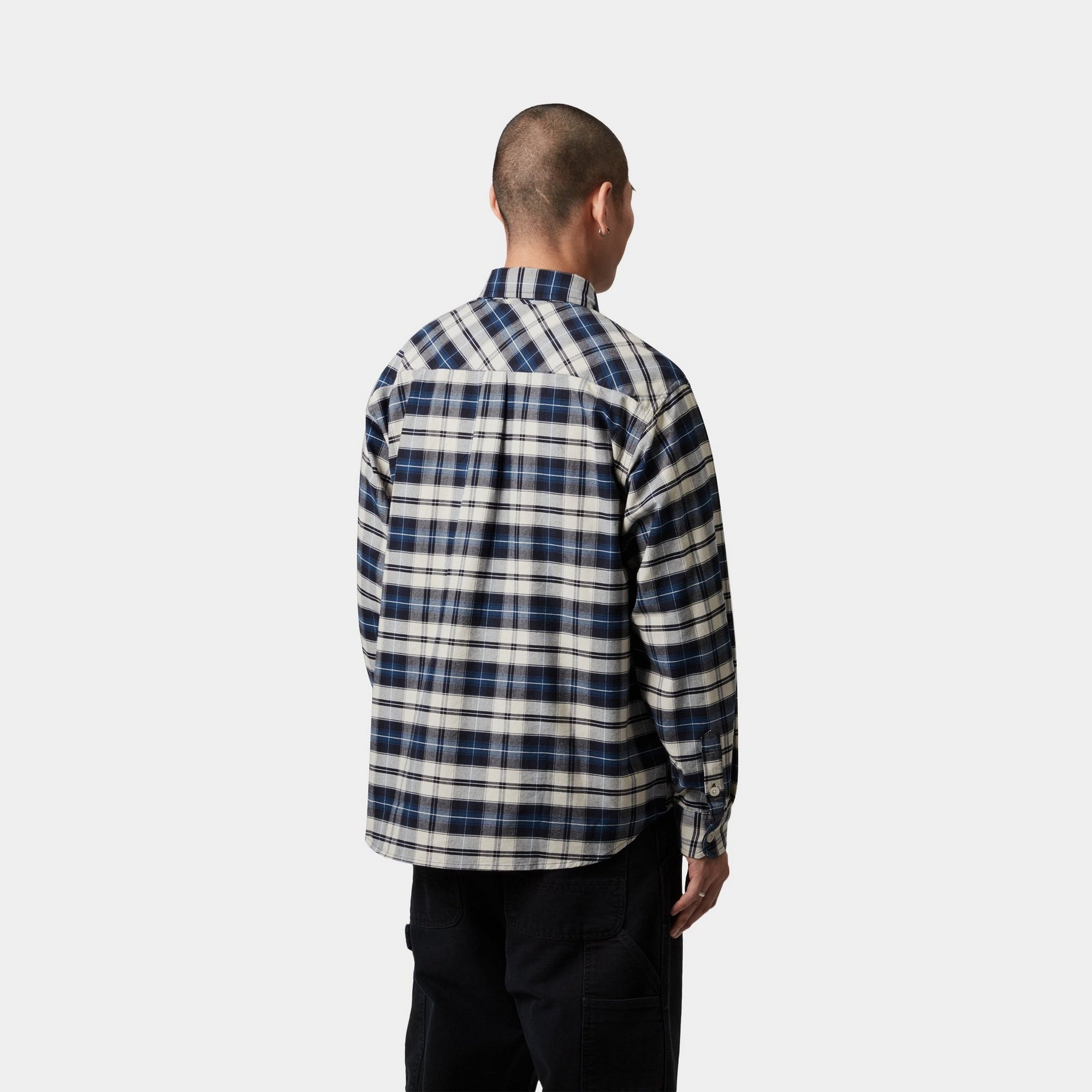 Tarbell Check Shirt for Men - Classic Dark Navy & White Plaid Button Down Shirt | Casual Wear, Office Outfits & Outdoor Activities