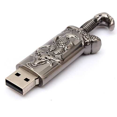 8GB USB 2.0 Metal Flash Drive - Mongolian Style Portable Memory Stick for Data Storage - Perfect for Office, School, Travel & File Backup