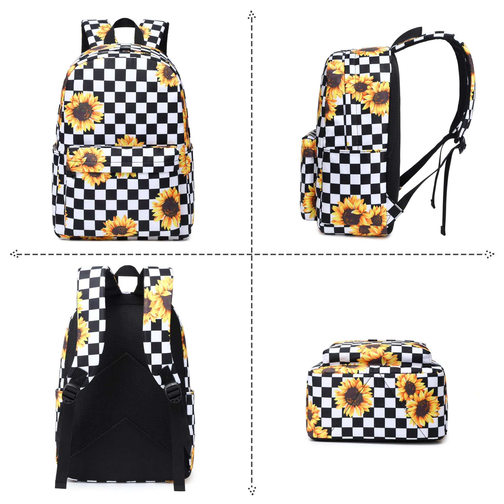 Girls School Backpack Set for Teens - Waterproof Bookbag with Lunch Box & Pencil Case - Perfect for School, Travel, and Daily Use