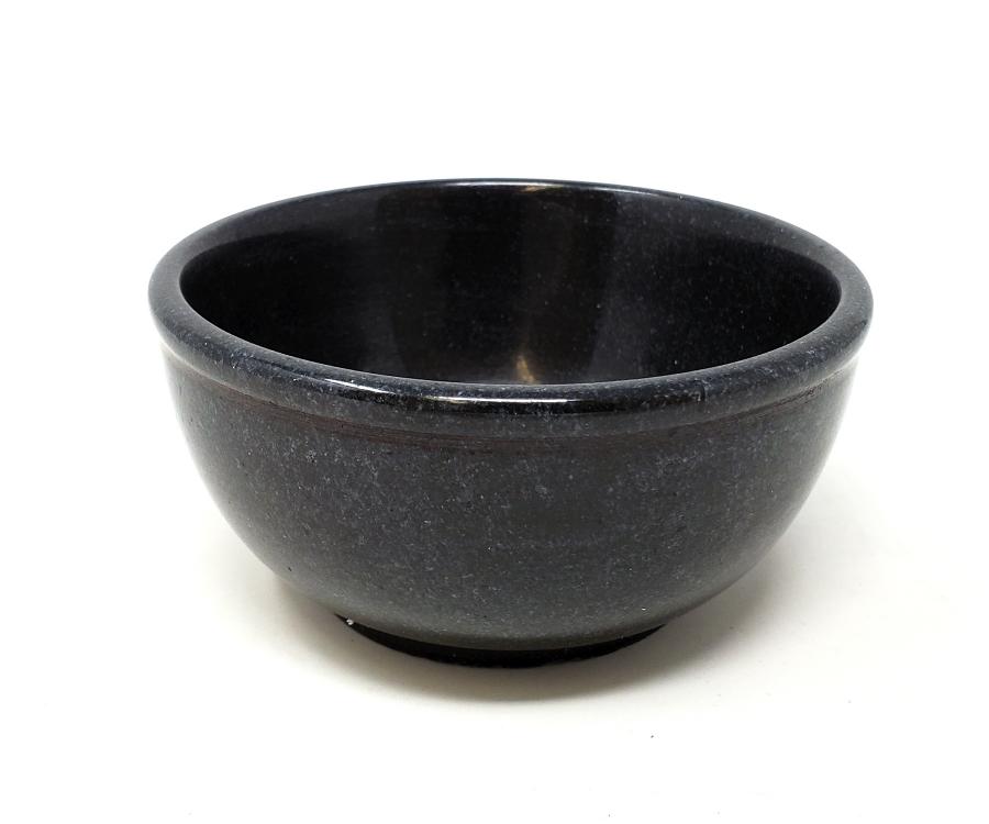 Black Marble Offering Bowl - Elegant Handcrafted Stone Bowl for Home Decor, Meditation, and Spiritual Ceremonies | Perfect for Altars, Gifts, and Yoga Spaces
