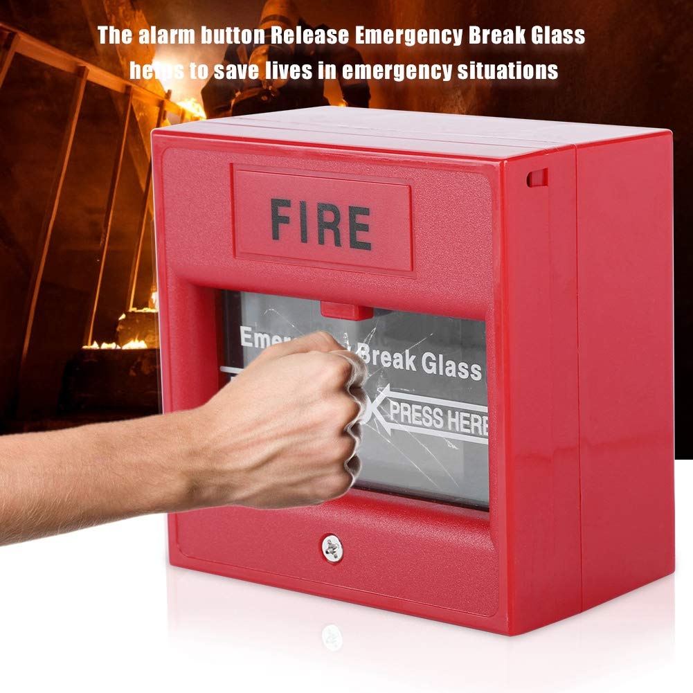 Emergency Alarm Button - Plastic Security Panic Button for Home & Office Safety - Fire Exit Release & Glass Break Alarm Switch - Ideal for Emergency Exits, Security Systems & Safety Drills