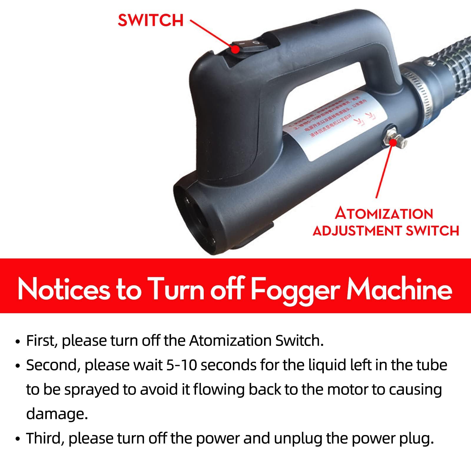 SWANSOFT 7L (1.85 Gallon) Electric ULV Fogger Machine - Portable Atomizer Sprayer for Home Indoor Use - Ideal for Disinfection, Pest Control & Humidifying