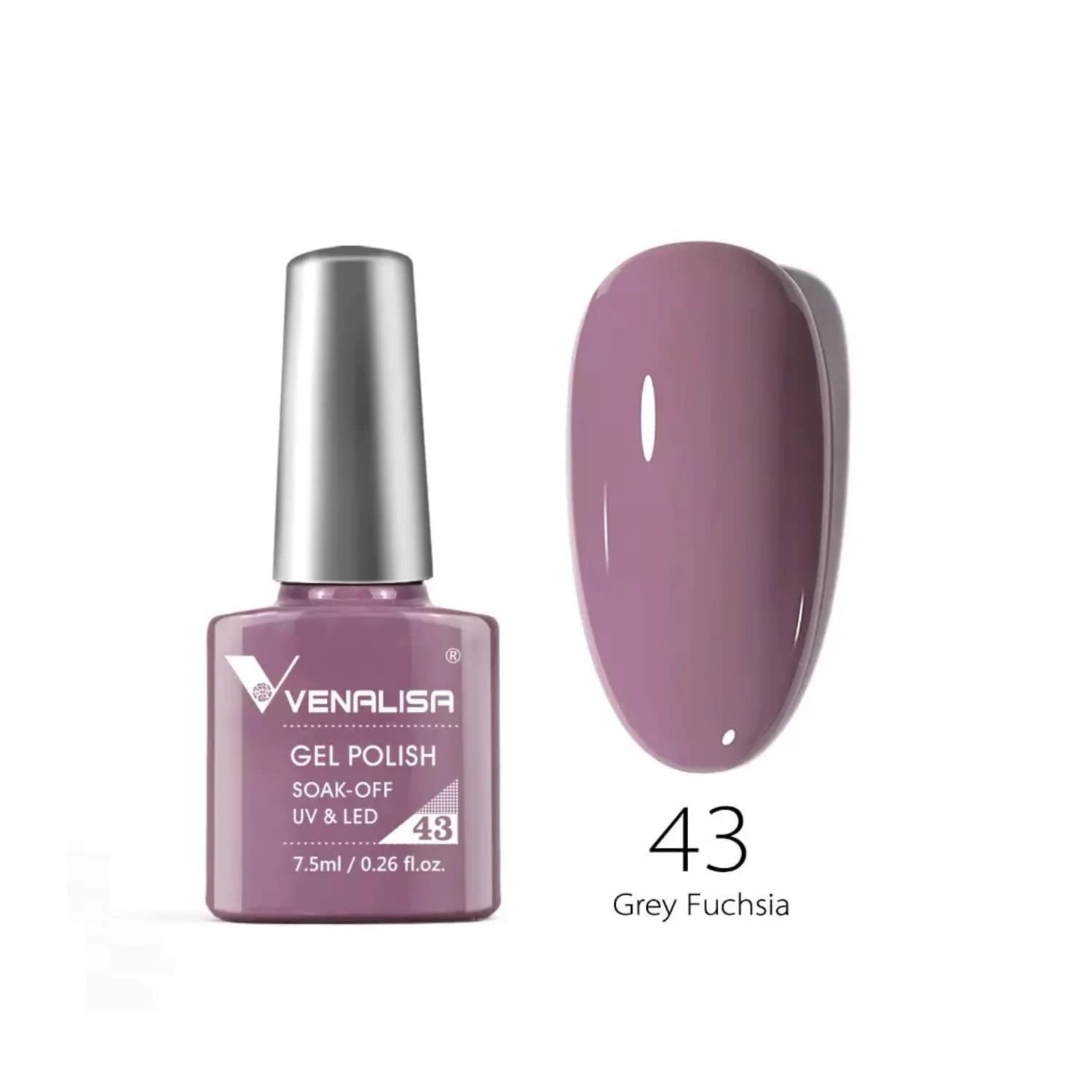 VENALISA #43 Gel Nail Polish 7.5ml - Soak Off UV LED Nail Gel for Manicure & Nail Art - Salon Quality Long Lasting Gel Polish Requires UV Light to Cure - Perfect for Home DIY Nails & Professional Salon Use
