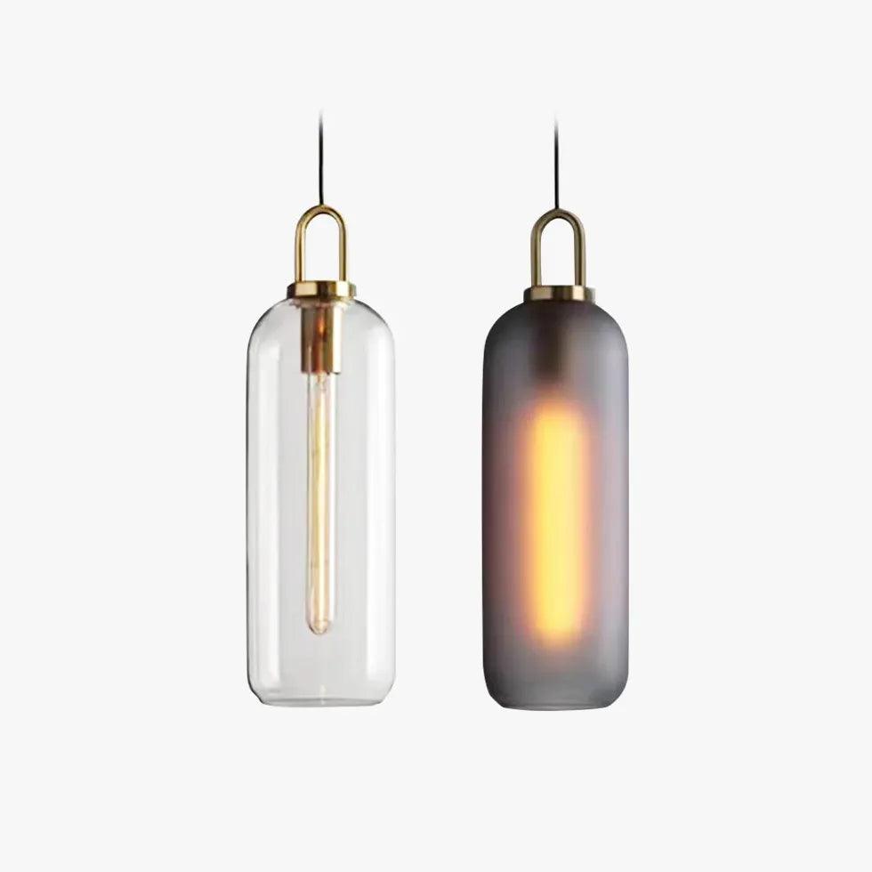 Industrial Smoke Grey Frosted Glass Pendant Light - Vintage Style Hanging Fixture for Kitchen Island, Dining Room, or Bar Lighting