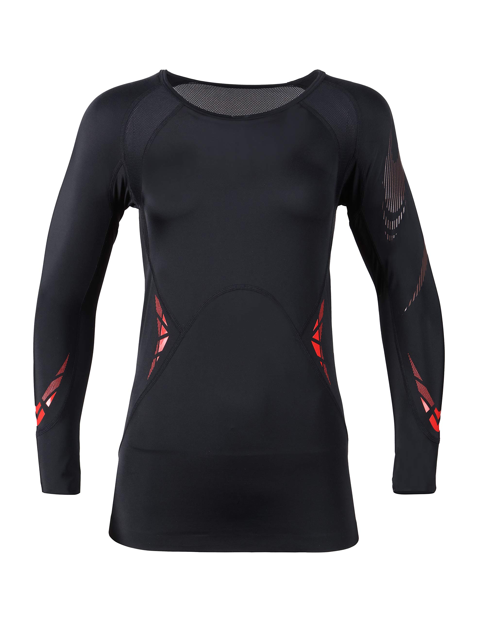 SUMARPO Women's High Performance Compression Shirt - Long Sleeve Moisture Wicking Athletic Top for Gym, Yoga, Running & Outdoor Activities | Breathable Baselayer for Workouts & Active Lifestyle