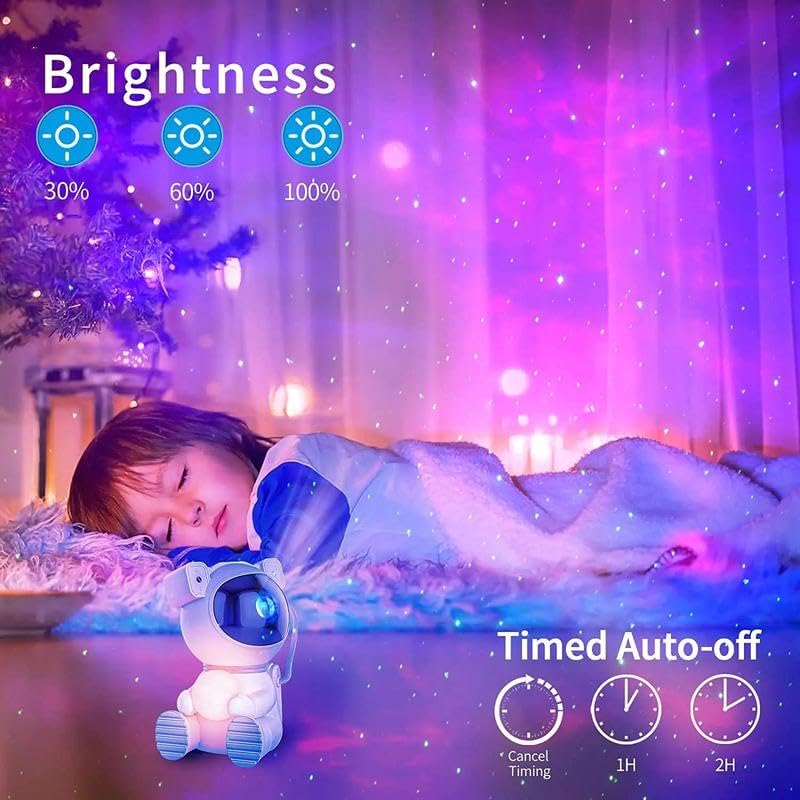Galaxy Projector Night Light - Fall Astronaut Theme with Remote Control, Portable Star Projector for Bedroom, Living Room & Home Decor | Perfect for Relaxation, Meditation & Kids' Room Night Light