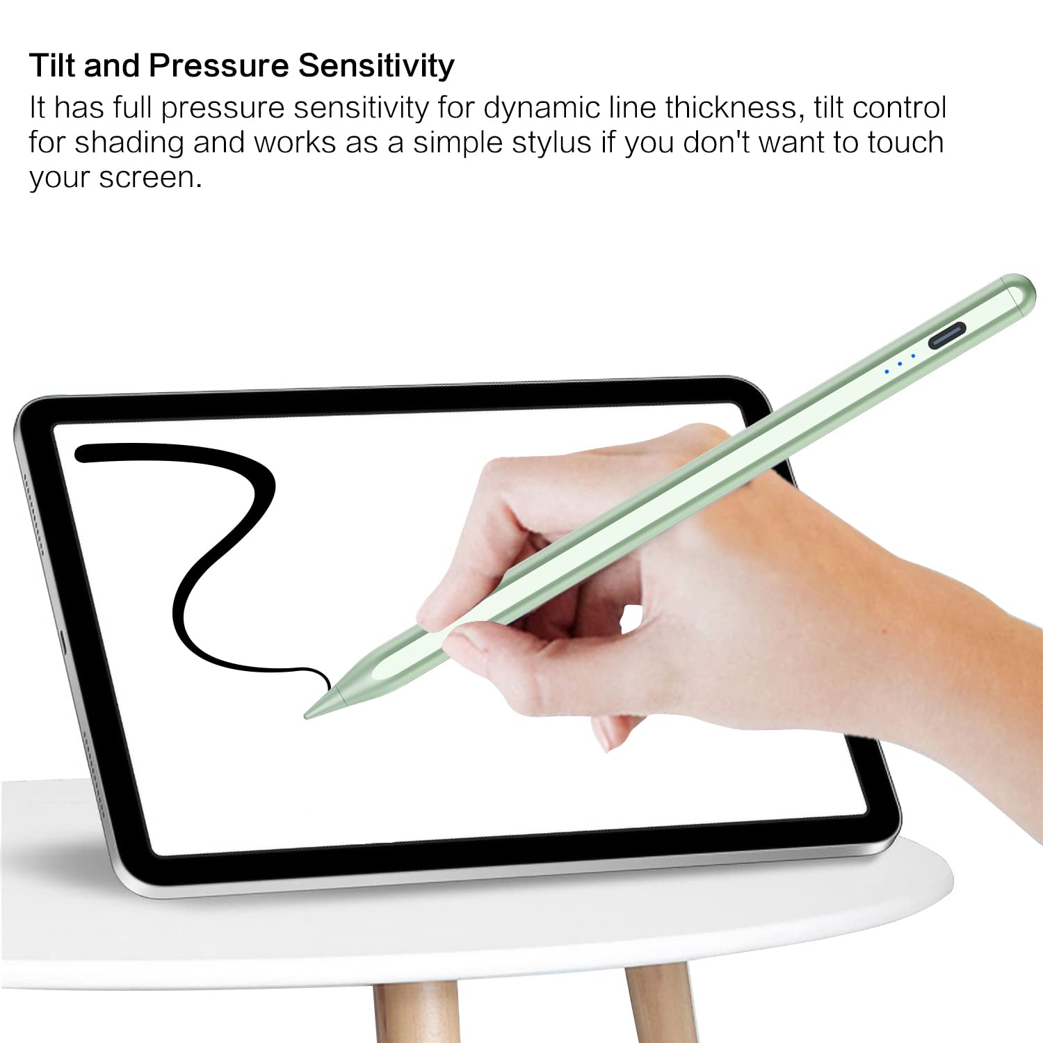Premium Stylus Pen for iPad (10th/9th/8th/7th/6th Gen) & iPad Pro 12.9/11/13-inch M4 - Fast Charging Apple Pencil Alternative for iPad Air 3/4/5/M2 & iPad Mini 5/6 (2018-2024 Models) - Green - Perfect for Drawing, Note-Taking & Digital Art