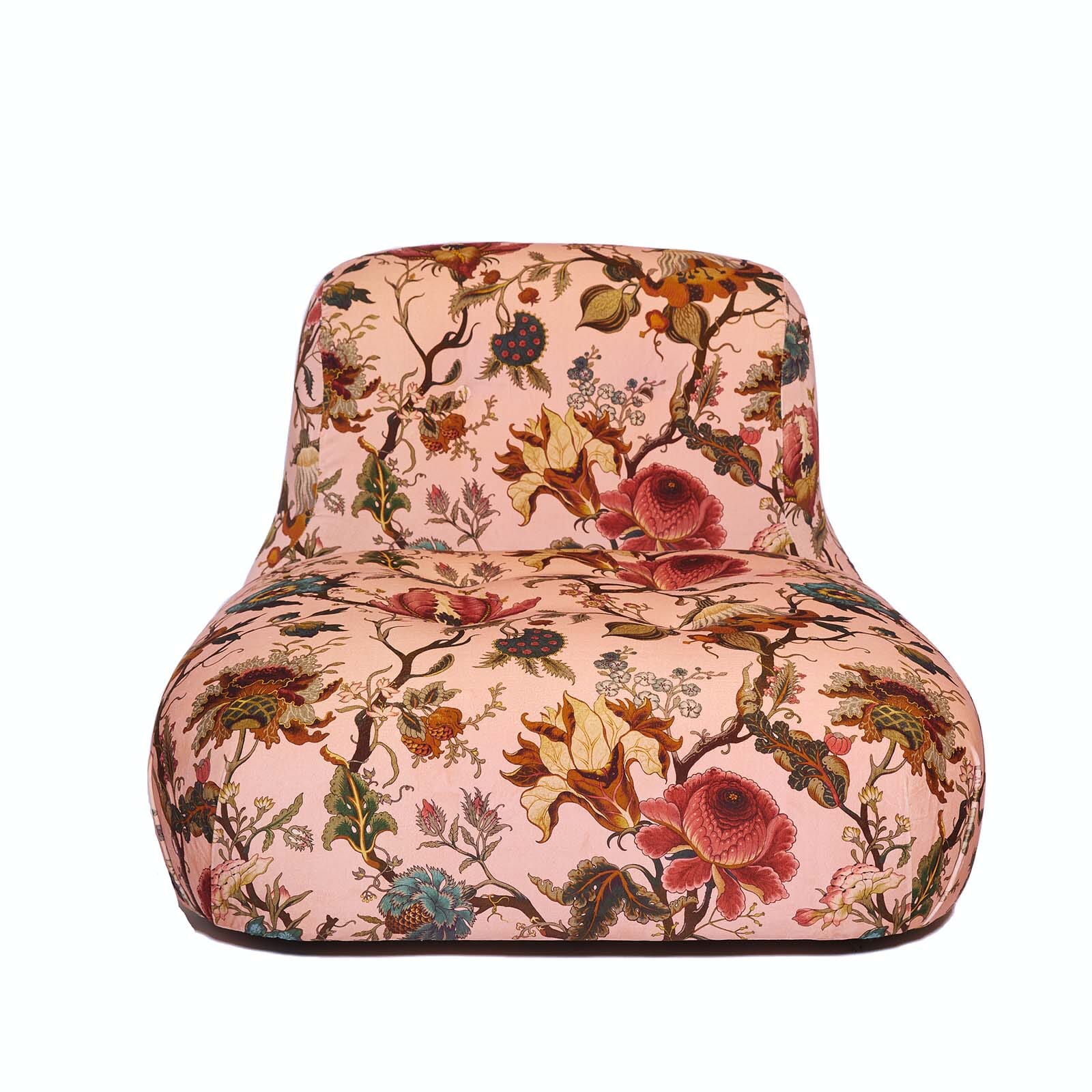 ARTEMIS Velvet Castle Chair in Blush Pink - Luxurious Velvet Upholstered Accent Chair for Living Room, Bedroom, or Office Decor