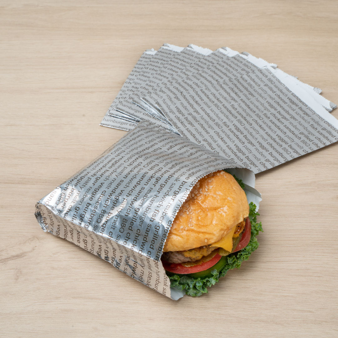 Premium Printed Burger Foil Bags - 6
