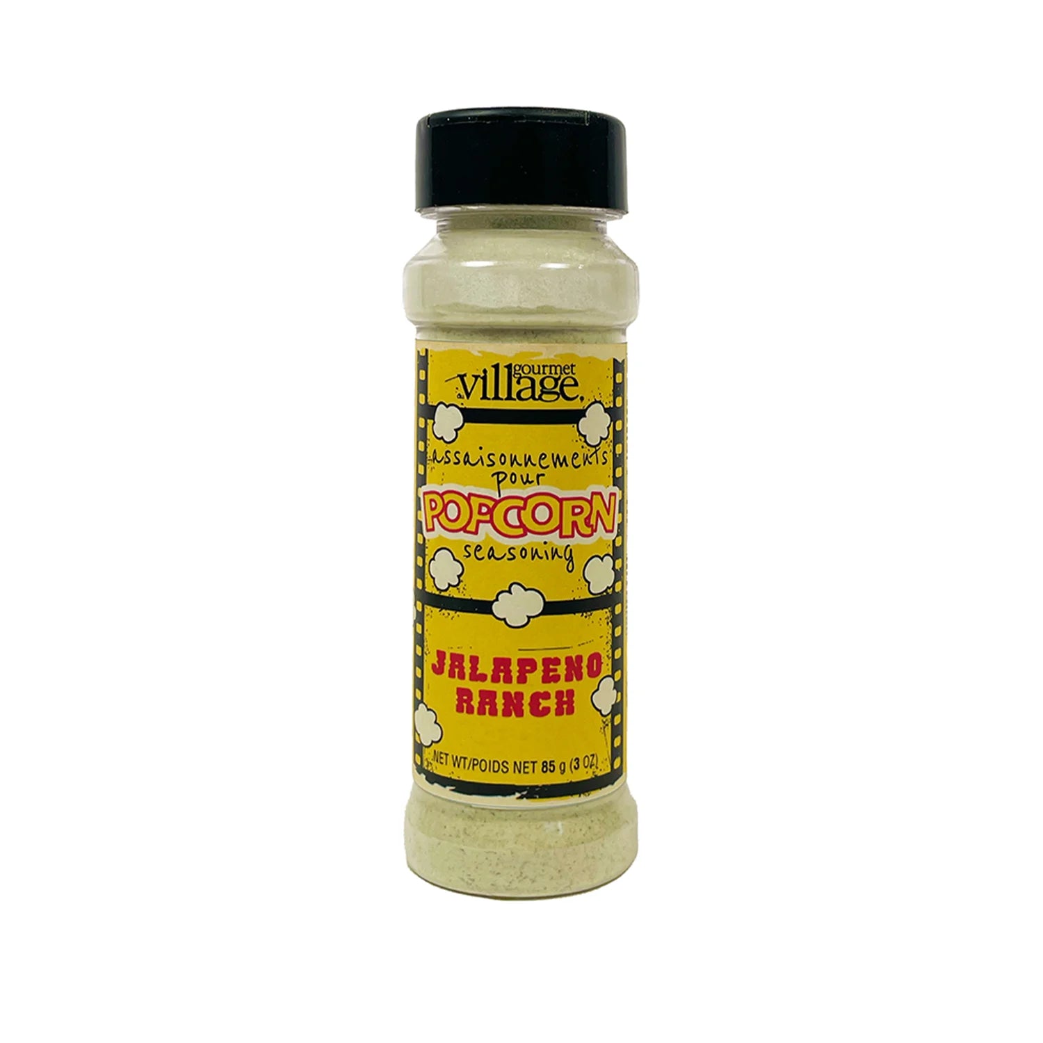Gourmet Du Village Jalapeno Ranch Popcorn Seasoning - Spicy & Creamy Flavor for Snacks, Movie Nights & Parties (8 oz)