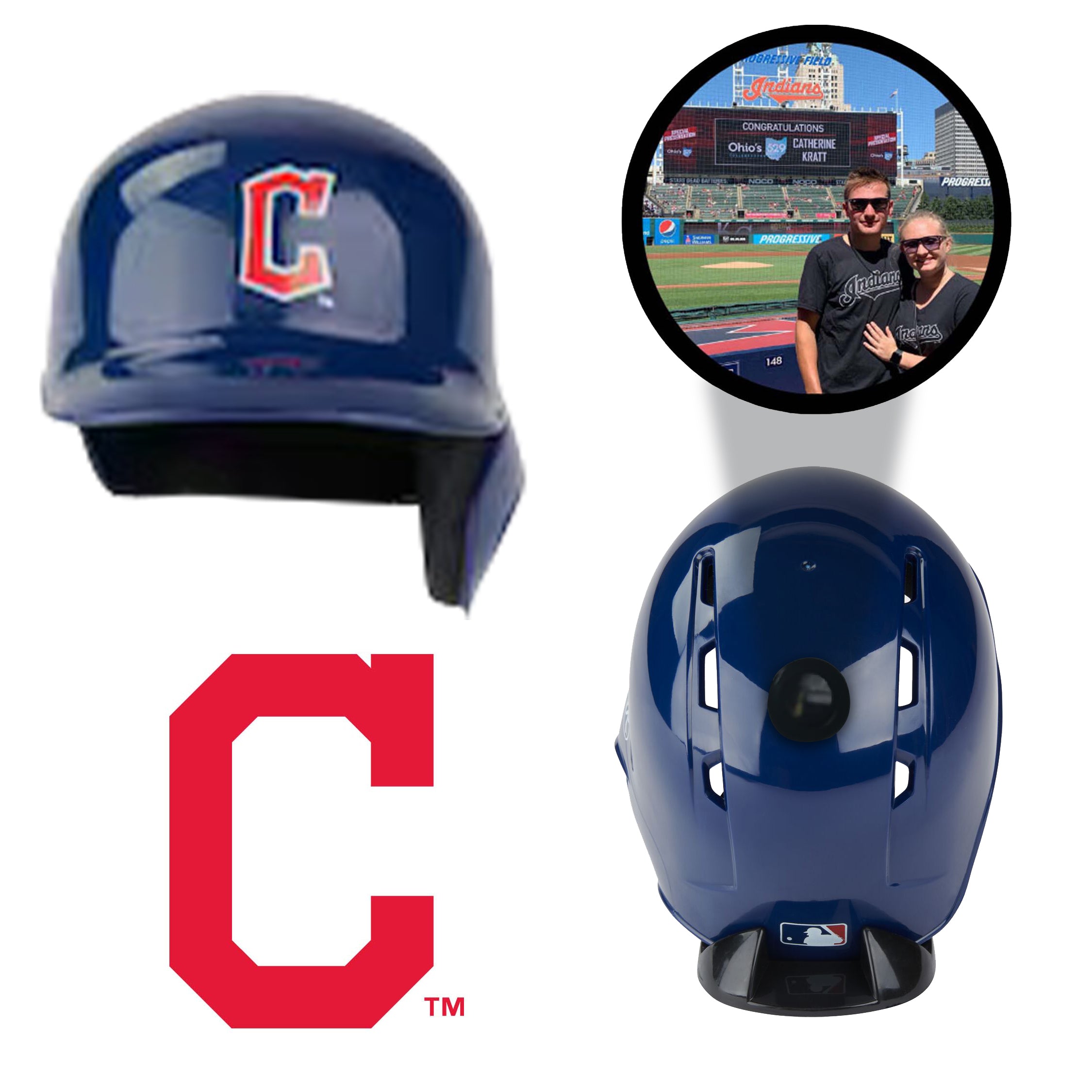 Cleveland Guardians MLB Collectible Mini Batting Helmet - Officially Licensed Baseball Memorabilia for Fans & Collectors - Perfect for Display, Gifts, and Game Room Decor