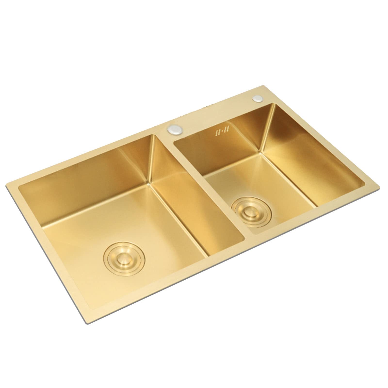 WooDeY Kitchen Double Sink Stainless Steel Handmade Workstation Bar Prep Sink - 3MM Thickness for Home Kitchen, Large Sink for Cooking and Cleaning