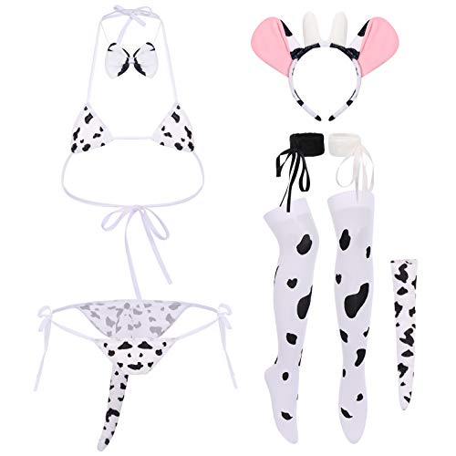 White Cow Bikini Set