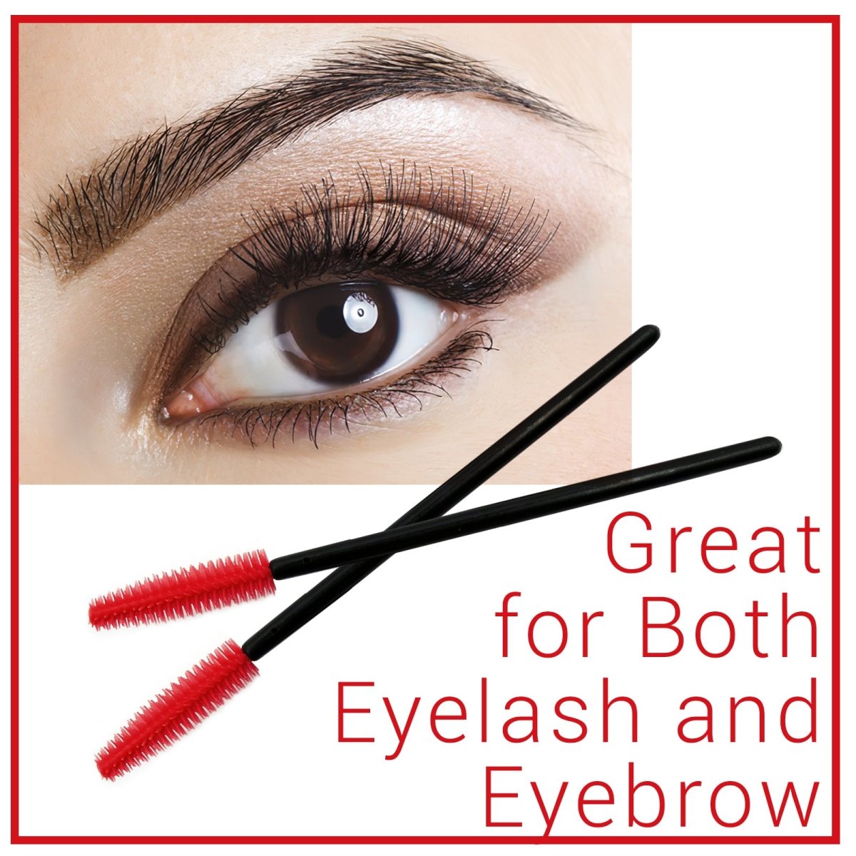 Professional Silicone Eyelash Brush - Mascara Applicator Wand for Voluminous Lashes | Perfect for Makeup Artists & Home Use