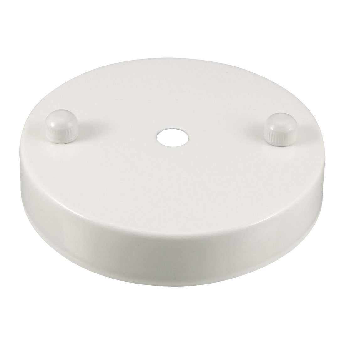 uxcell Vintage Ceiling Light Fixture - 100mm x 20mm White Metal Base Plate with Screws for Pendant Lamp Installation | Perfect for Retro Home Decor, Cafe Lighting & Industrial Style Interiors