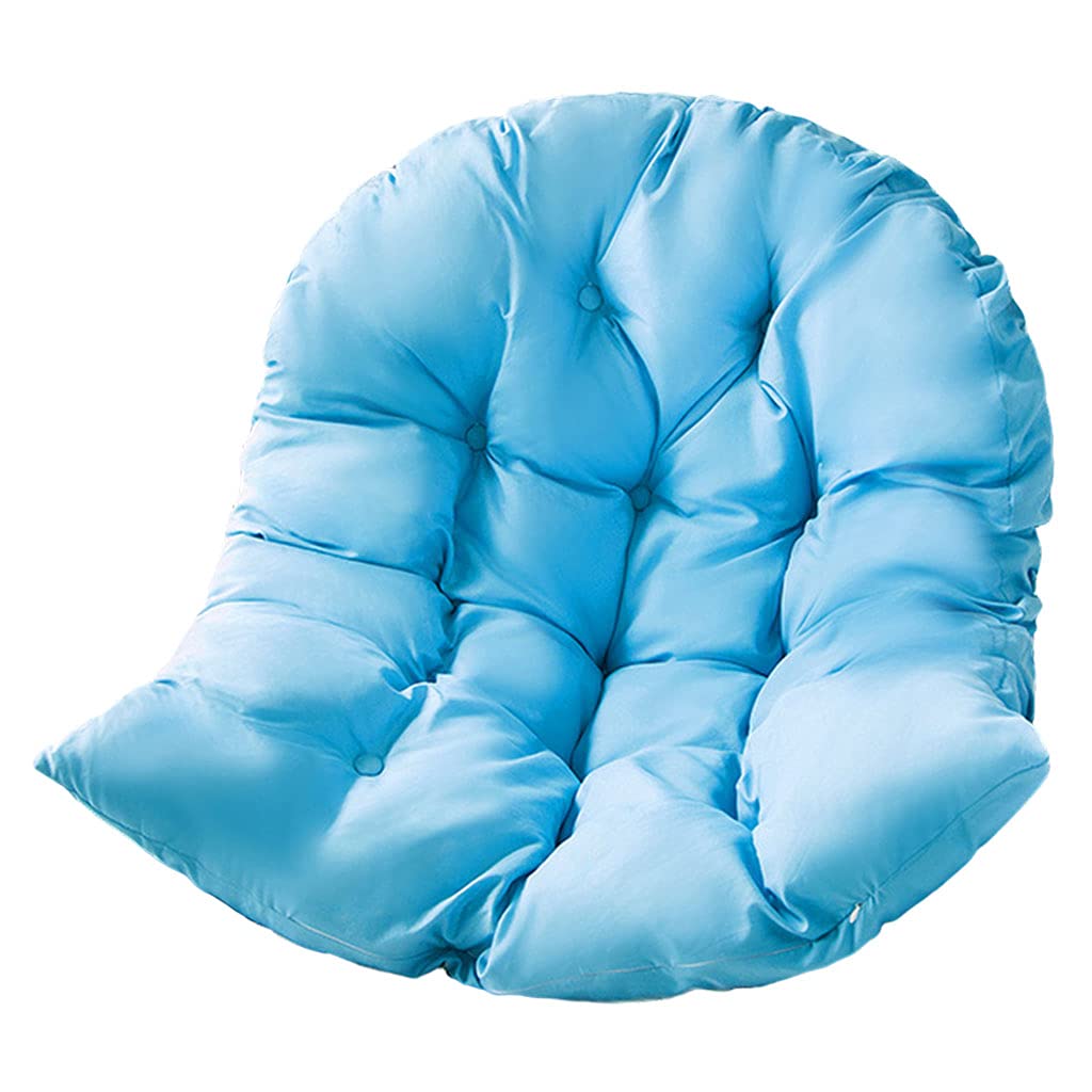 FAKEME Thickened Replacement Swing Chair Cushion - Soft Hammock Seat Pad for Outdoor Garden, Patio & Nursery - Breathable Solid Blue Hanging Chair Accessory (Perfect for Relaxing, Reading & Lounging)