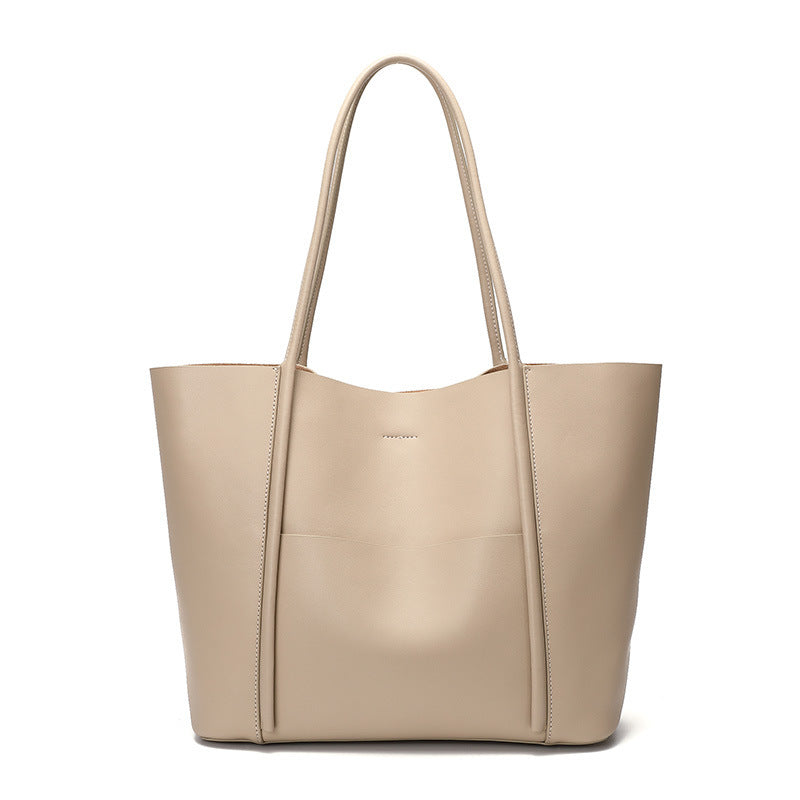Premium Genuine Leather Tote Bag - Large Capacity Cowhide Handbag for Women - Perfect for Work, Travel & Everyday Use