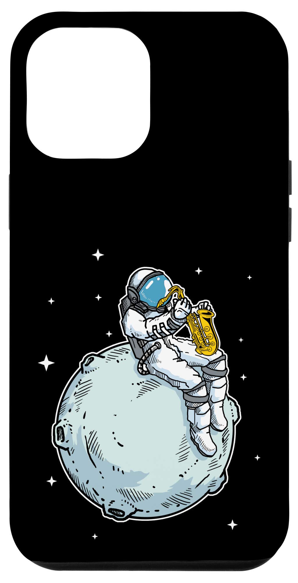 iPhone 12 Pro Max Case - Astronaut Playing Saxophone Design - Perfect Gift for Jazz Music & Saxophone Lovers - Durable Protection for Daily Use & Concerts