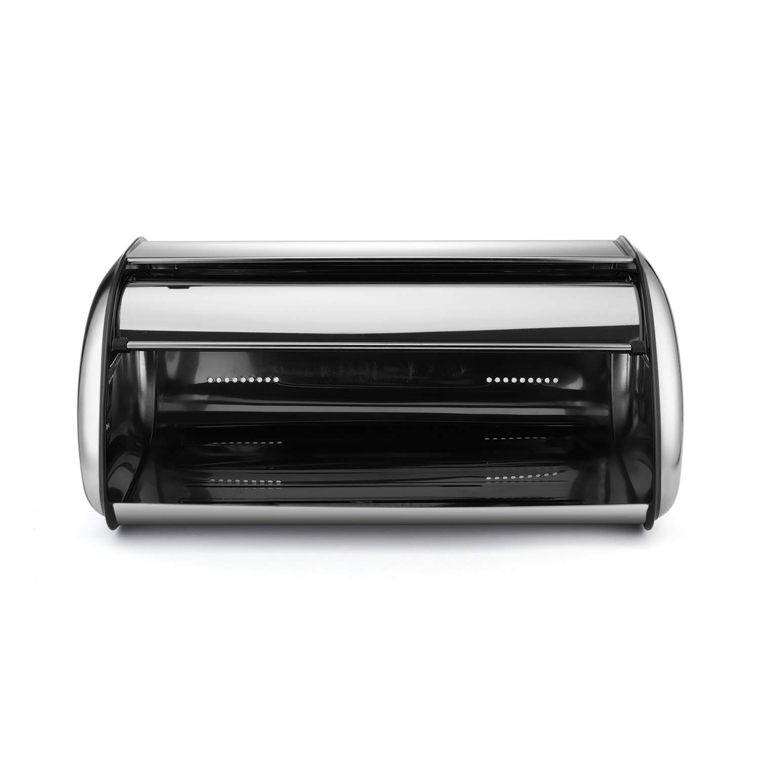 Stainless Steel Bread Box with Roll-Up Lid - 13 Inch Metal Bread Storage Container for Kitchen Countertop - Perfect for Cake, Buns, Toast, Loaves, Pastries & Pancakes - Ideal for Home Kitchen & Restaurant Use